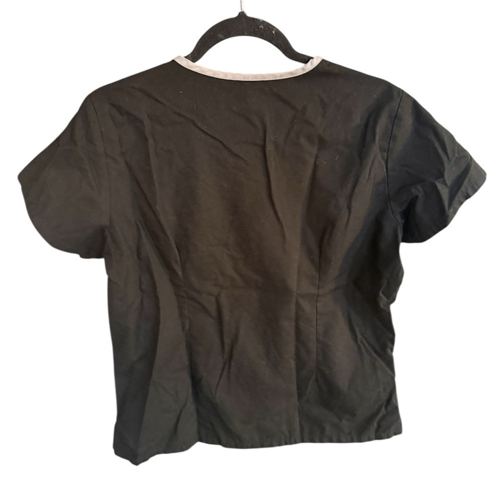 Women's Black Scrub Top - Picture 2 of 3